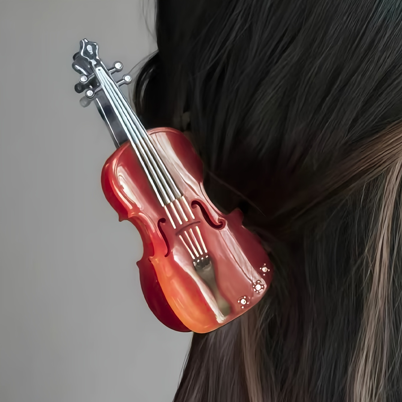 

Modern Bass Cute Music Style Hair Clips Cool Y2k-style Violin Sweet Modern Hairclip Accessories For Ladies Bands Girls Nonslip Hair Clip For Or Thin Look - Decorative Hair Accessories For Music Lovers