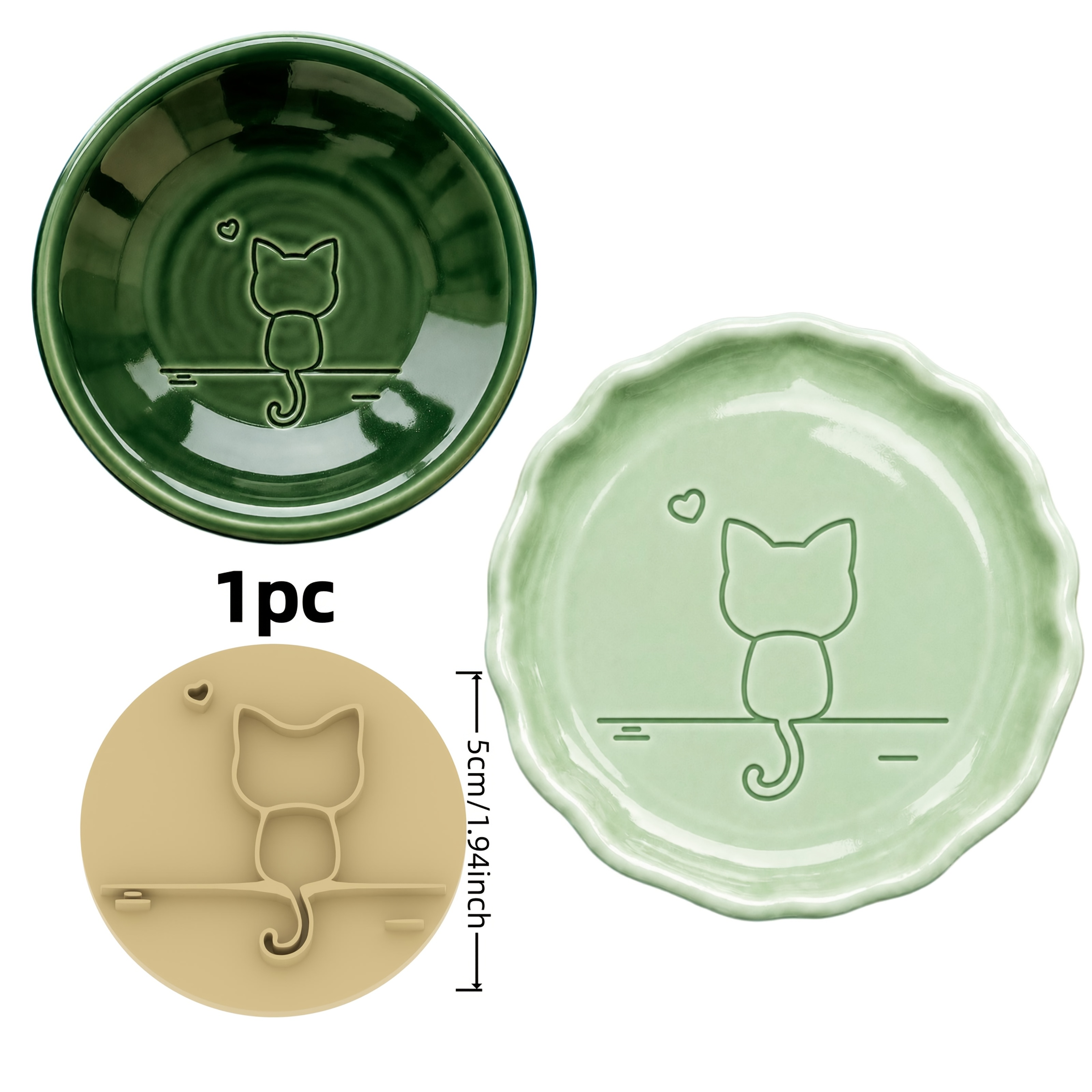 TEMU 1pc Cat Back Texture Embossed Polymer Clay Texture Seal - Cat Back Texture Embossing Tool, Suitable For Day, Day, Father's Day, Spring, And