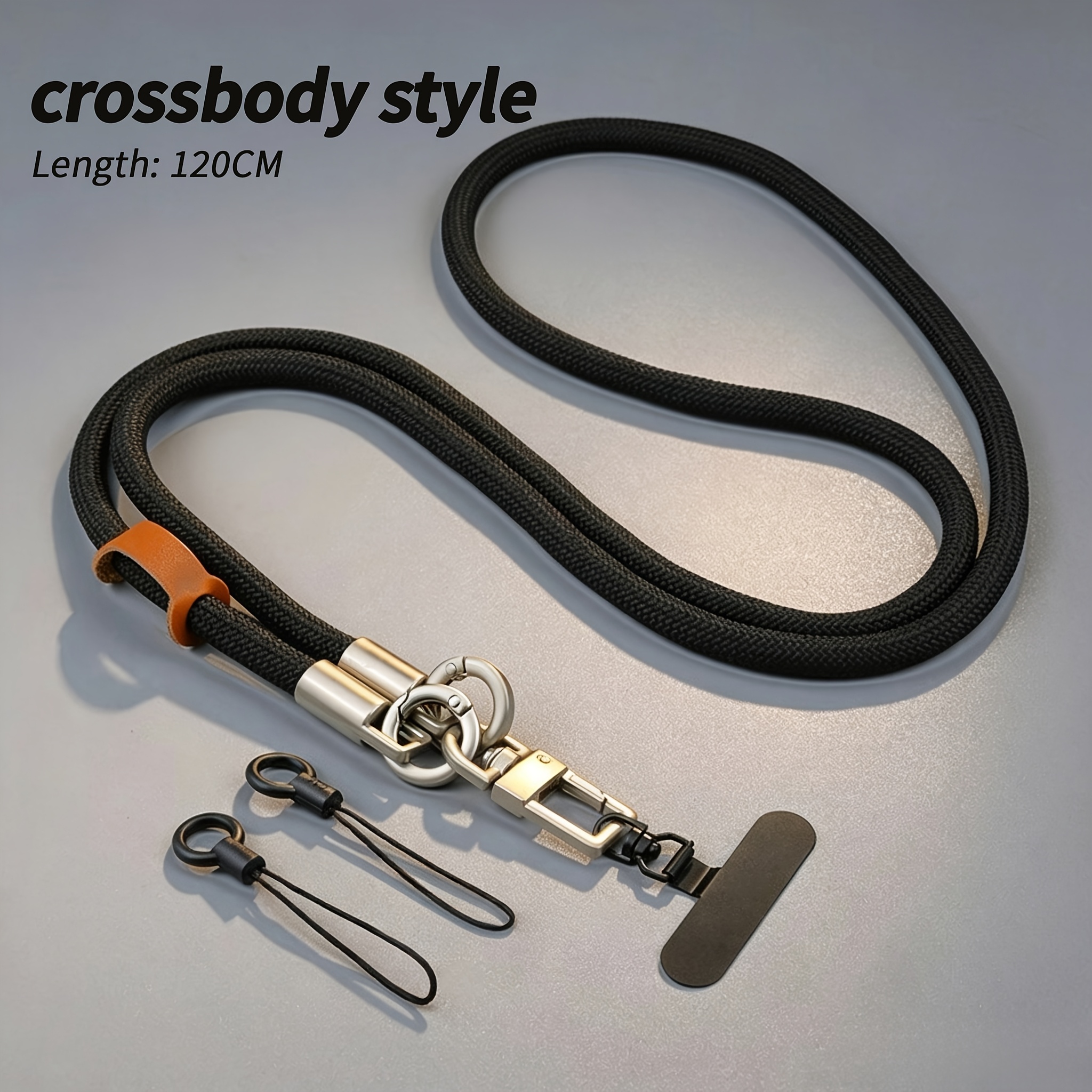 TEMU Mountain System Titanium Phone Lanyard Crossbody Extended 130cm Secure Outdoor Men Women Shoulder Camera Phone Rope Sturdy Durable Anti-loss