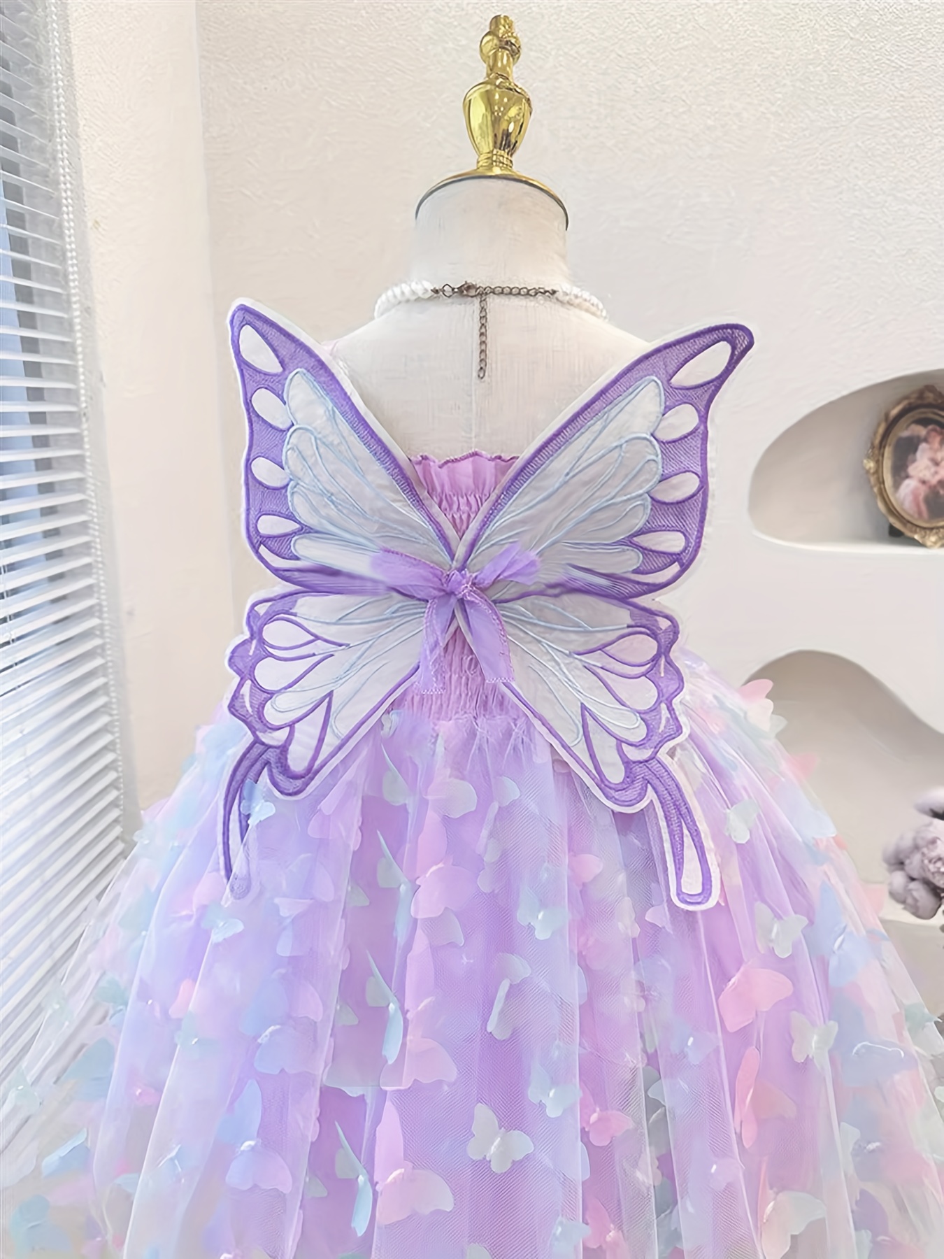 girls summer camisole dress decorative large butterflies - Temu Mexico