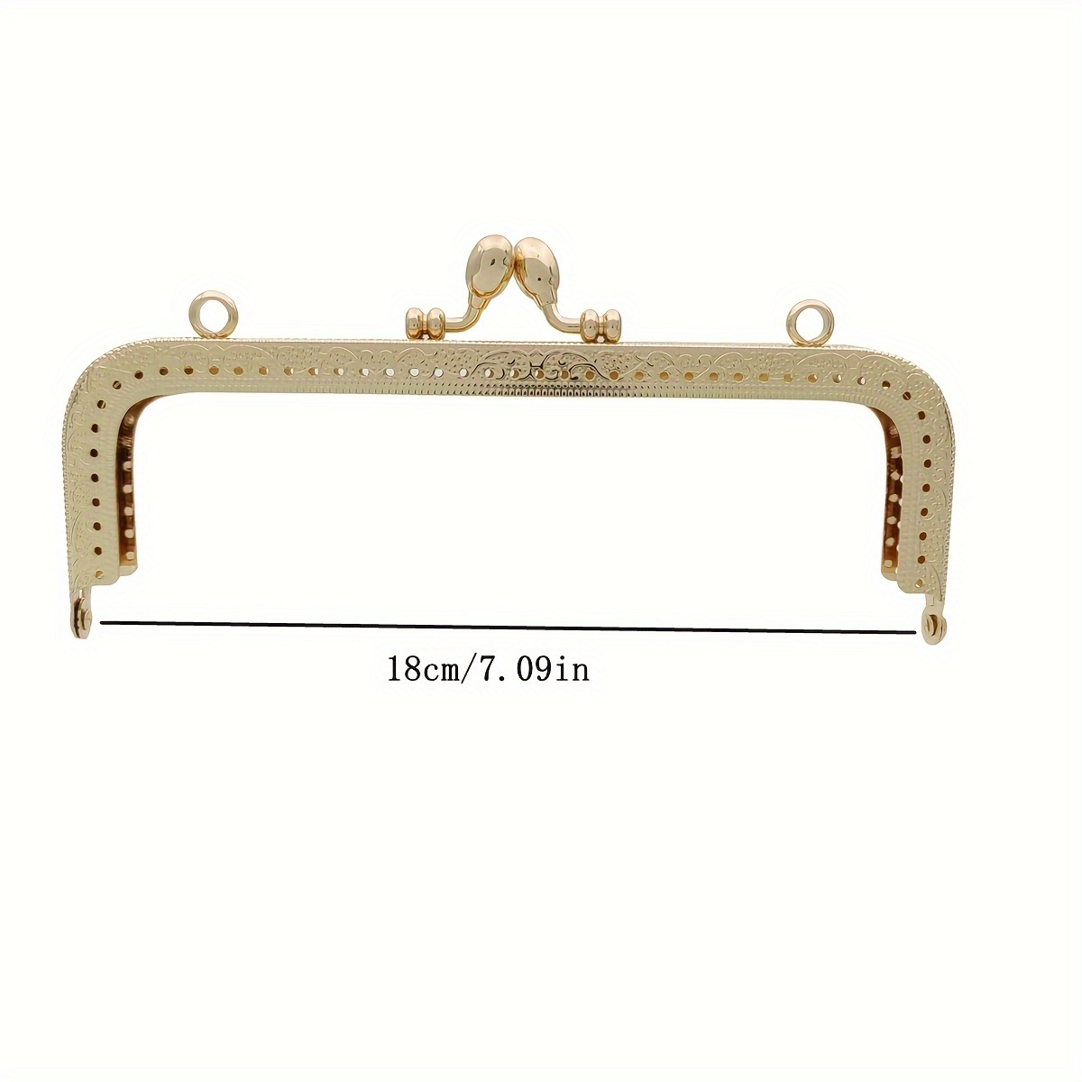 TEMU 1pc Cadre de Portefeuille en Tailles 8.5CM/10.5CM/12.5CM/15CM/18CM/20CM, Serrure Métallique pour Sacs Main, Fabrication de Portefeuilles, DIY