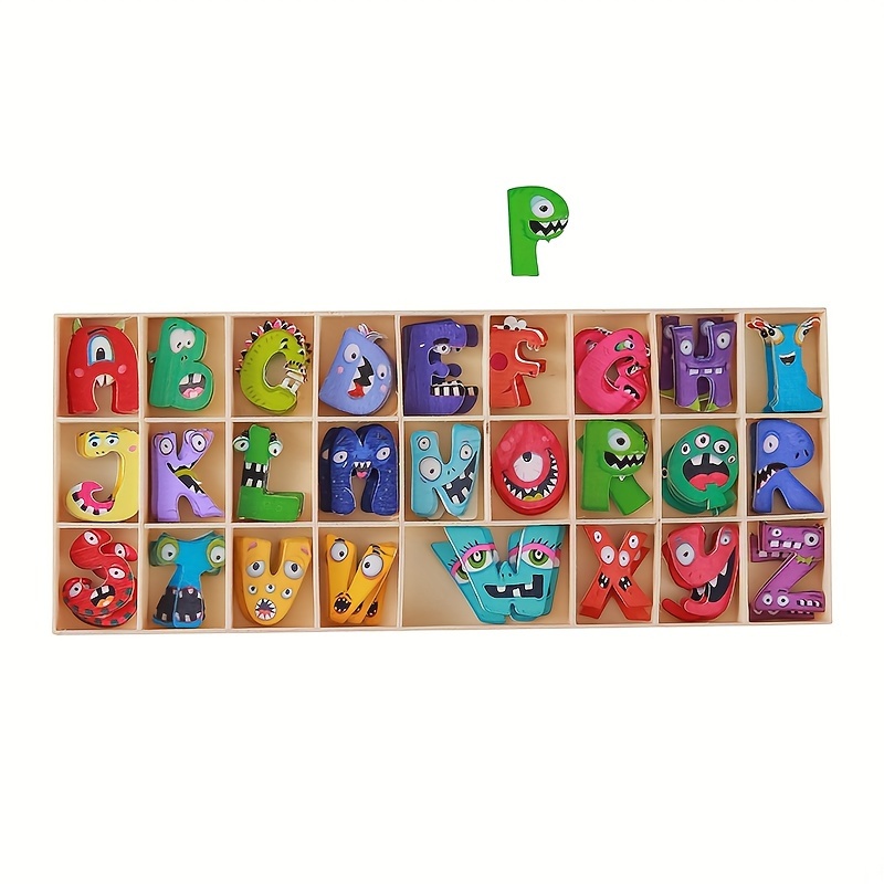 

130 pièces lettres artisanales en bois avec plateau de rangement en bois, lettres de l'alphabet en bois vierge naturel pour cadeau d'apprentissage, décoration de la maison