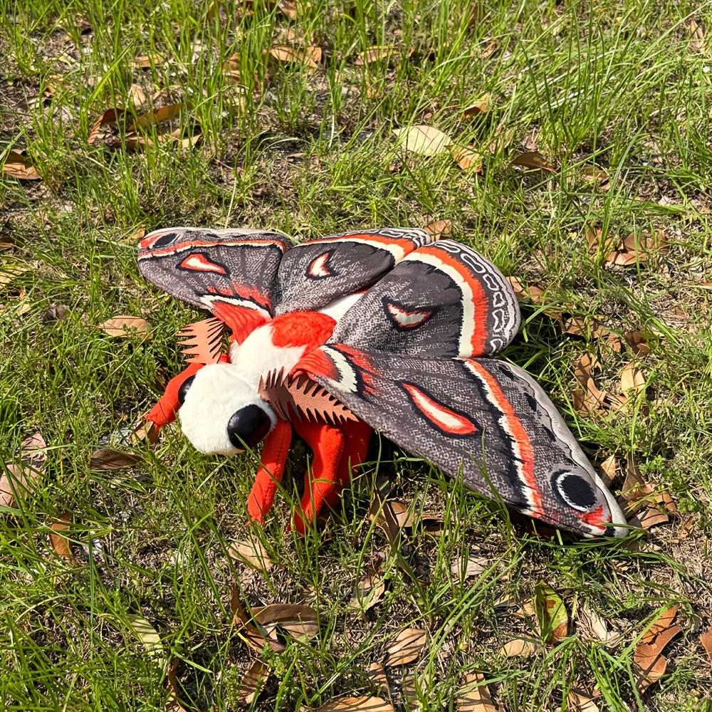 45cm Cecropia Moth Plush Toy, Soft Stuffed Insect Animal