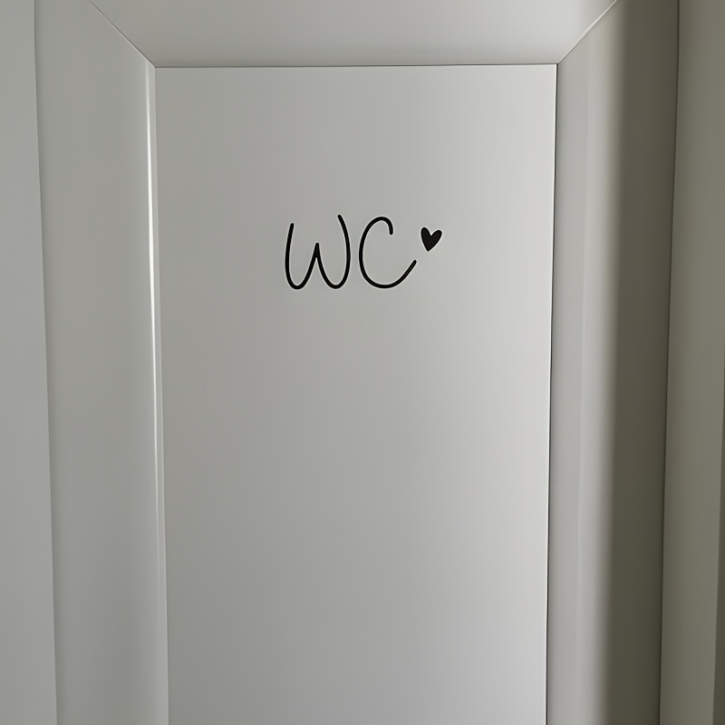 3pcs Minimalist Style , Heart-shaped Toilet Sign, Wc Heart Door Logo, Adjusted And , Suitable For A Of Occasions Signs Halloween Christmas Decoration