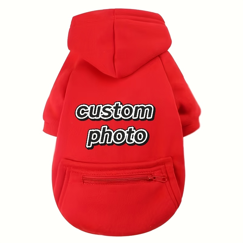 TEMU 1pc Custom Pattern/ Dog Sweatshirt, Autumn/winter Dog Hoodie With Pocket, Warm Dog Sweatshirt Jacket, Dog Chihuahua Clothing, Puppy Cat Apparel,