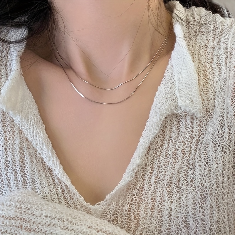 S925 Silver Snake Bone Chain in Golden/Silver, Various Lengths