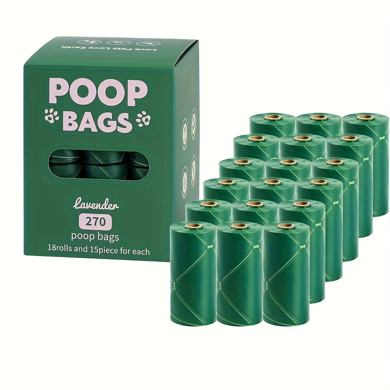 TEMU Pet Waste Bags, Dog Poop Bags, Leak-proof Extra-thick Trash Bags, Dog Poop Bag Rolls, Bags For Walking Dogs And Cats, 270pcs Or 540pcs