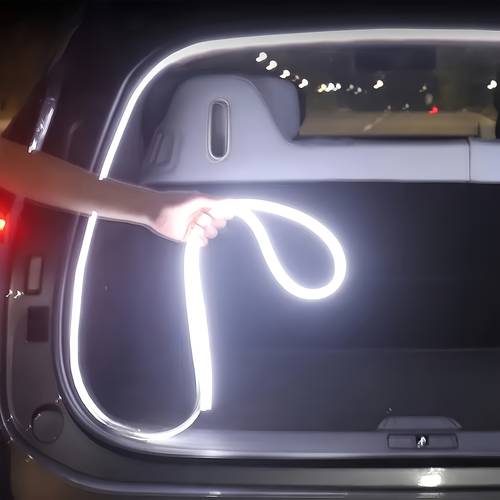 white led light strip with high brightness beads measuring 157 inches and flexible for cutting designed for sedans and suvs a 12v car plug a festive atmosphere without the need for batteries without battery