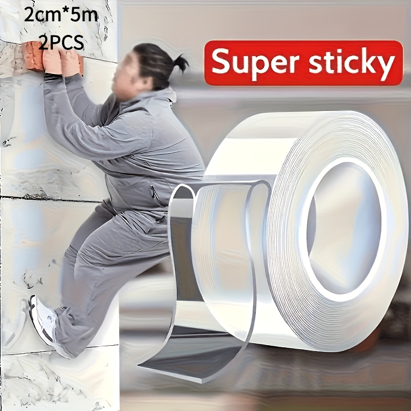 TEMU High-Strength Dubbelzijdige Nano Tape - Super Kleefkracht, Herbruikbaar, Multifunctionele Plakoplossing - een Must-Have voor Kerstversiering en