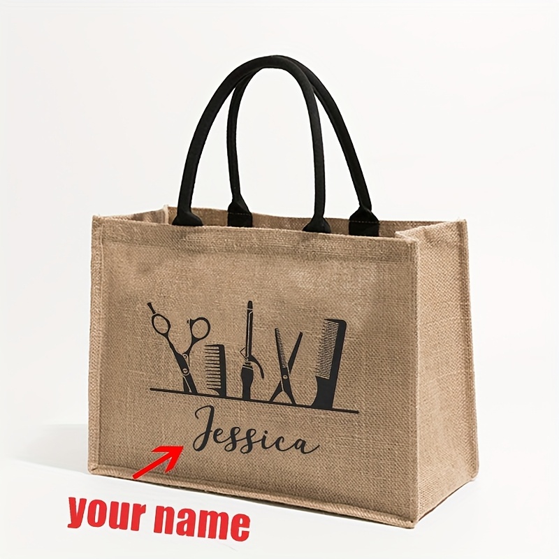 

1pc Customizable Tote Bag - Bag Shoulder , Personalized Hairstylist , Unlined, Washable, No-closure