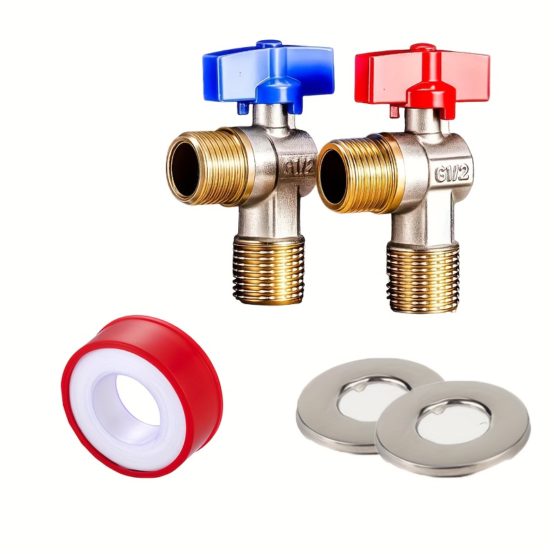 Image of 3pcs. 2 Upgraded Valves + Seal Gasket. With A Leak-proof Design, Full-opening Structure, Smooth Water Flow. Suitable For Household And Industrial Pipes, Water Valves. And Exquisite .