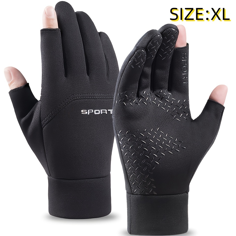 1 Pair Winter Men's Gloves Fingerless Fishing Gloves Keep Warm