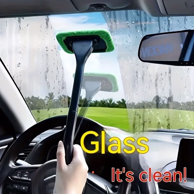 Car Glass Brush, Window Cleaning Brush, Car Anti-Fog Wiper, Long...