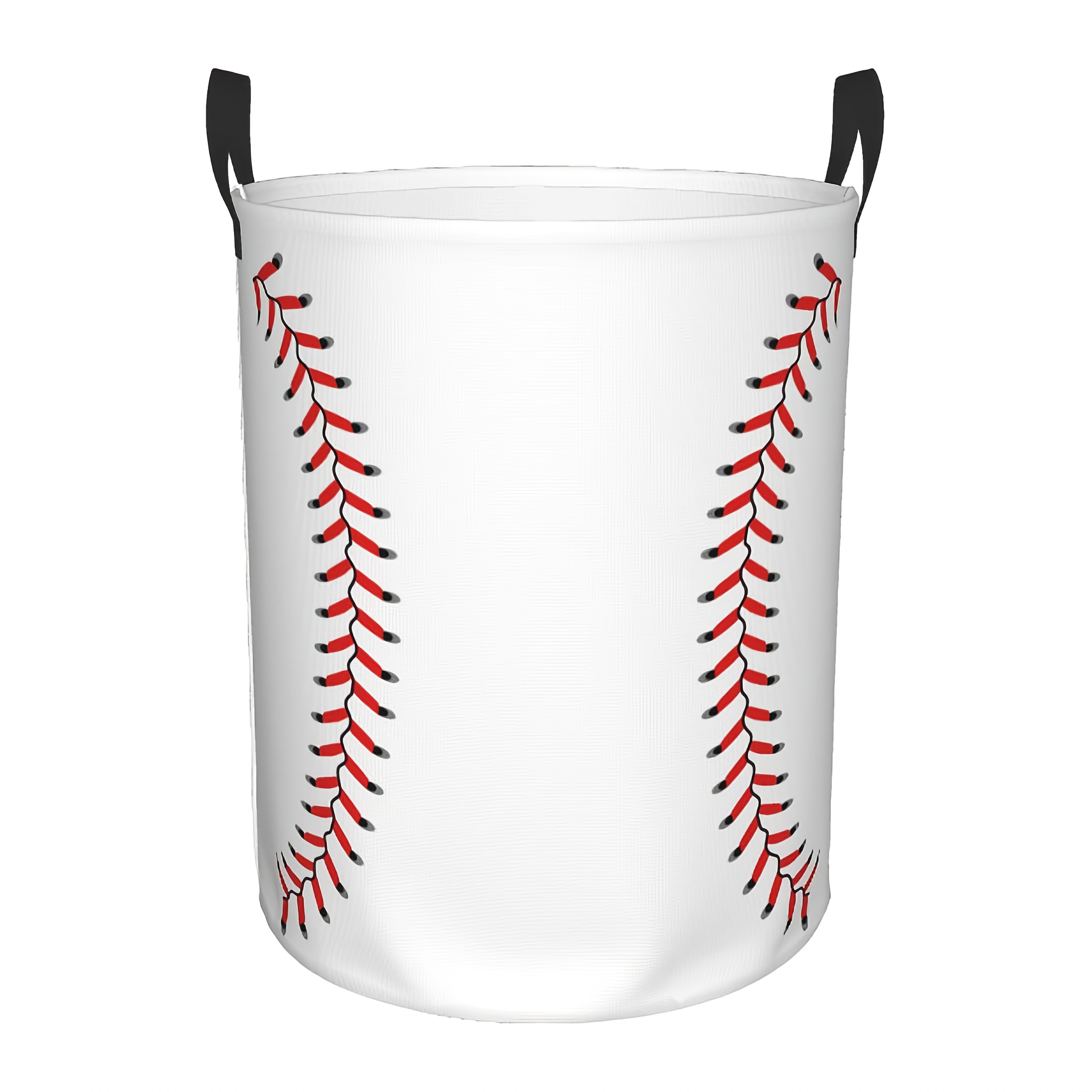 TEMU 1pc Dokriy Baseball & Softball Themed Laundry Basket - Durable Hamper Suitable For ' Room, Dorm, Storage - Ball-shaped Clothes Organizer With