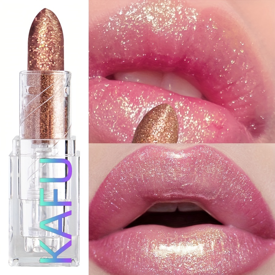 

Shiny Pearlescent Glitter Lipstick High Pigment Long Lasting Makeup Holding Moisturizing Lipsticks Creamy Lip Glaze Lip Gloss