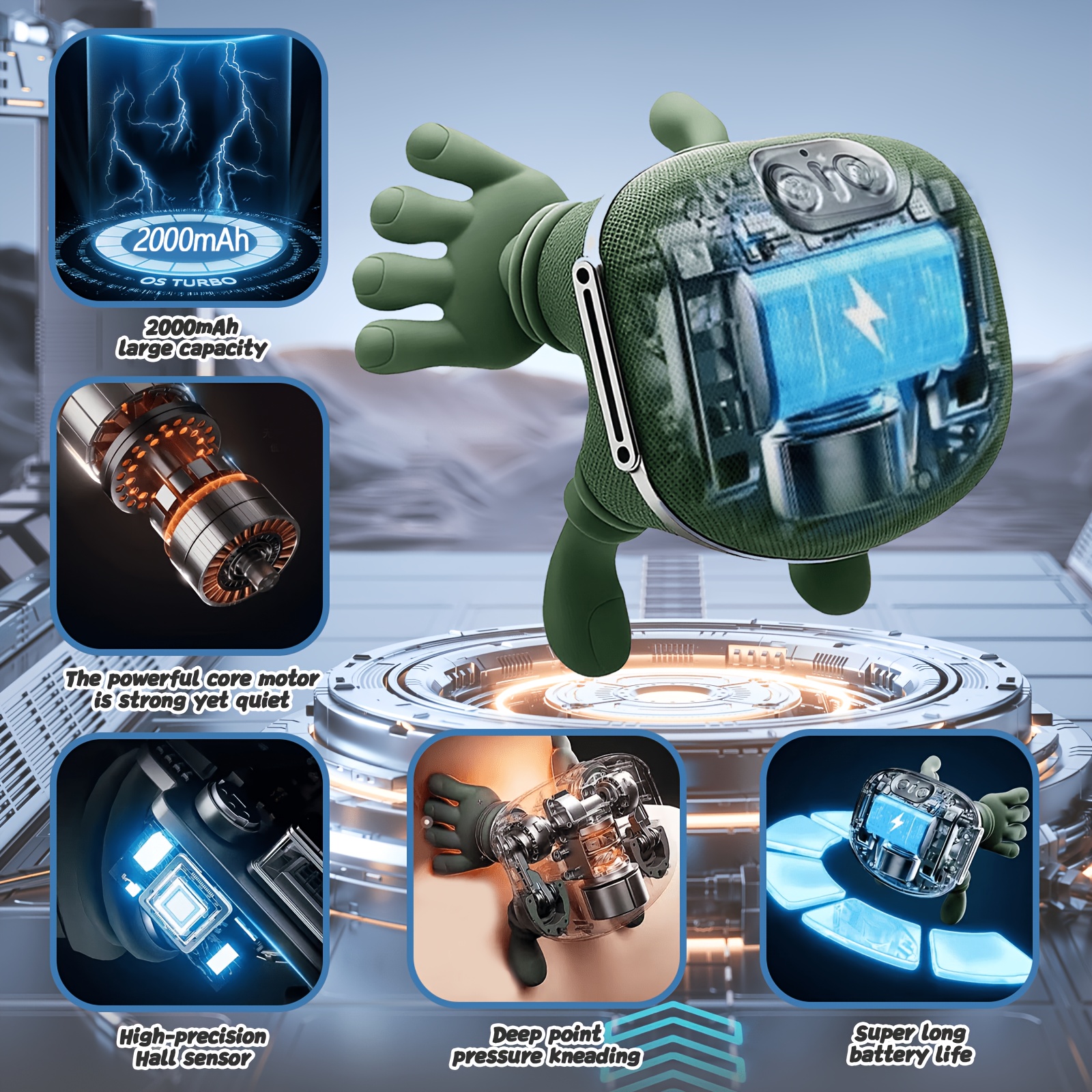 a bionic neck and shoulder massager with heating function this electric kneading muscle massage pillow is designed for full body including the neck waist and legs it features three making it ideal for post exercise and everyday use Product details 2