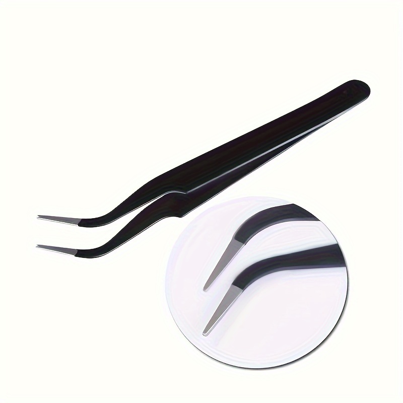 1pc, Stainless Steel Tweezers For Cake Decorating, Precision Sugar Pearl Tweezers With Pointed & Curved Tips, Baking Tools For Fondant Pearls And Edible Accents