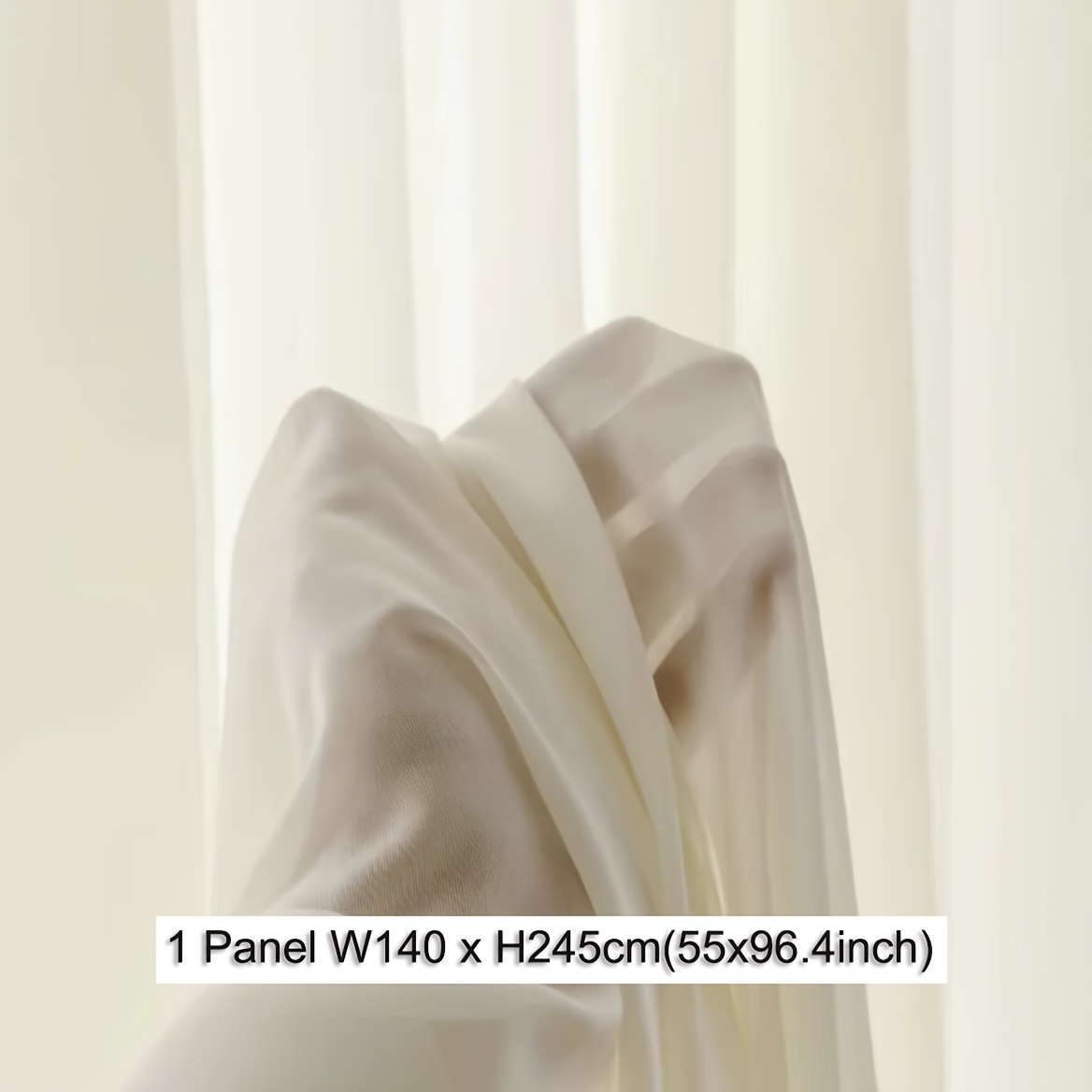 TEMU 1pc, Modern Fashion Creamy Beige Diamond Tulle Sheer Curtain, Suitable For Living Room, Bedroom, Balcony, Bay Window, 91gsm