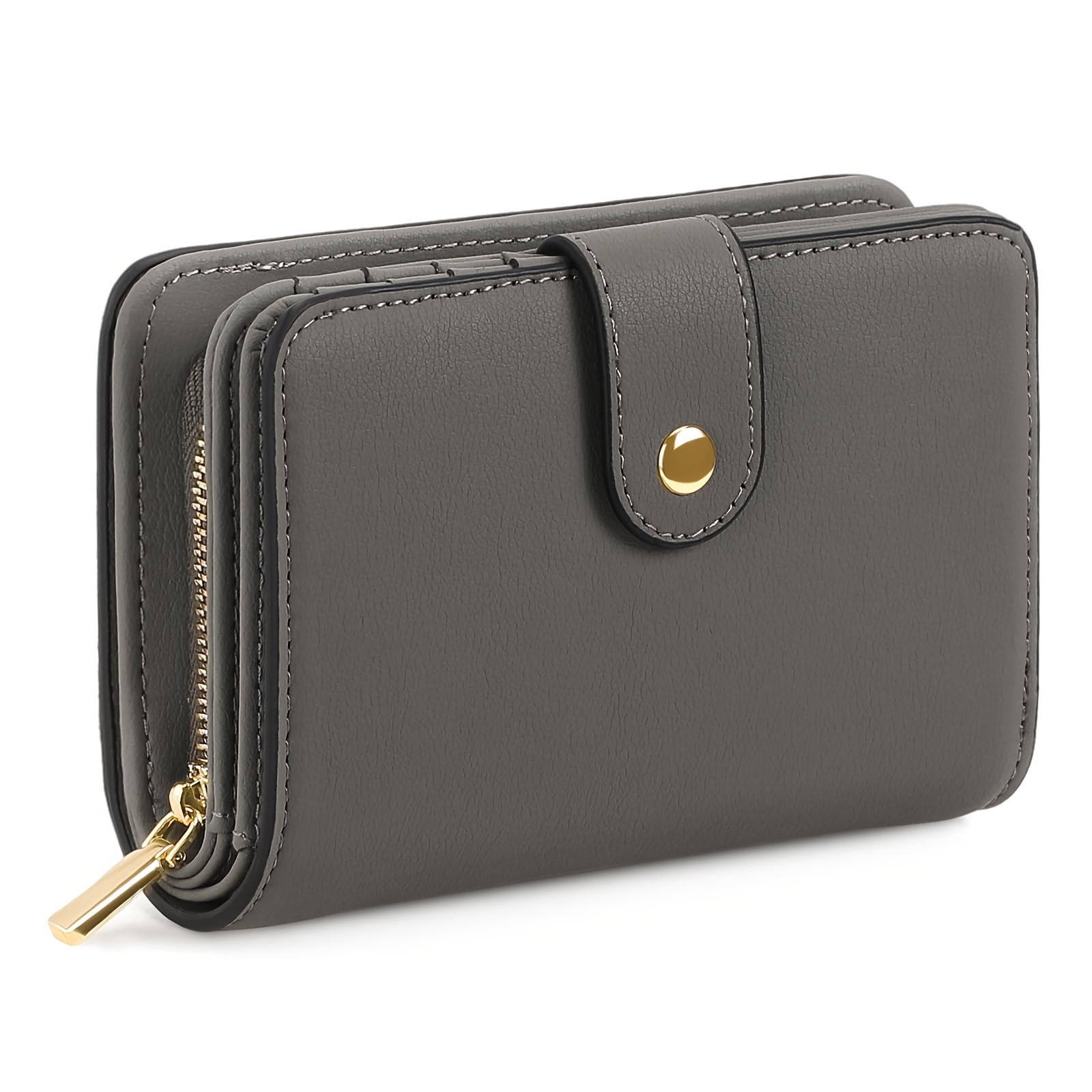 Image of Women's Rfid Blocking Leather Wristlet Wallet | 9 Card Slots + Id Window | Coin Pocket & Cash Compartment | Slim Bifold Purse Card Holder For Daily Use