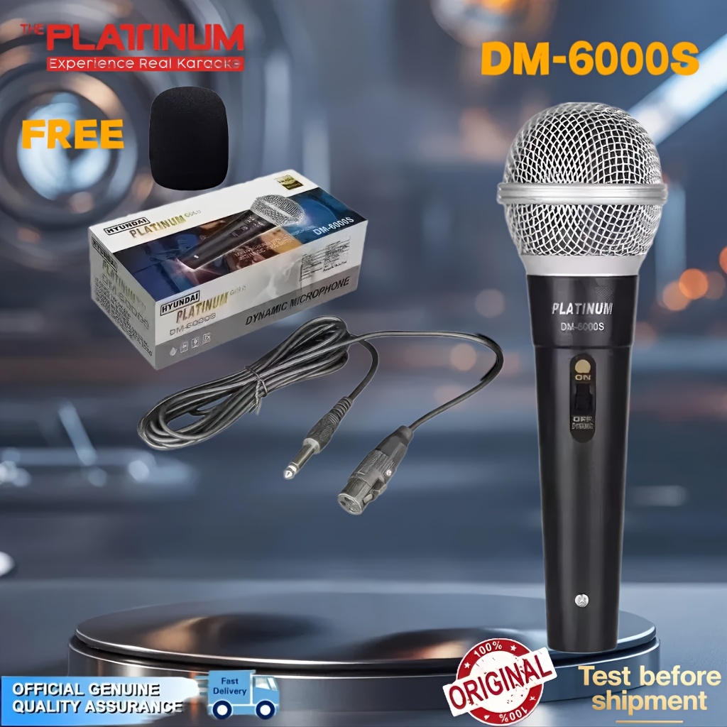 TEMU Golden Dm-6000s Wired Microphone Is A Karaoke Microphone, With A 5-meter Microphone Cable.
