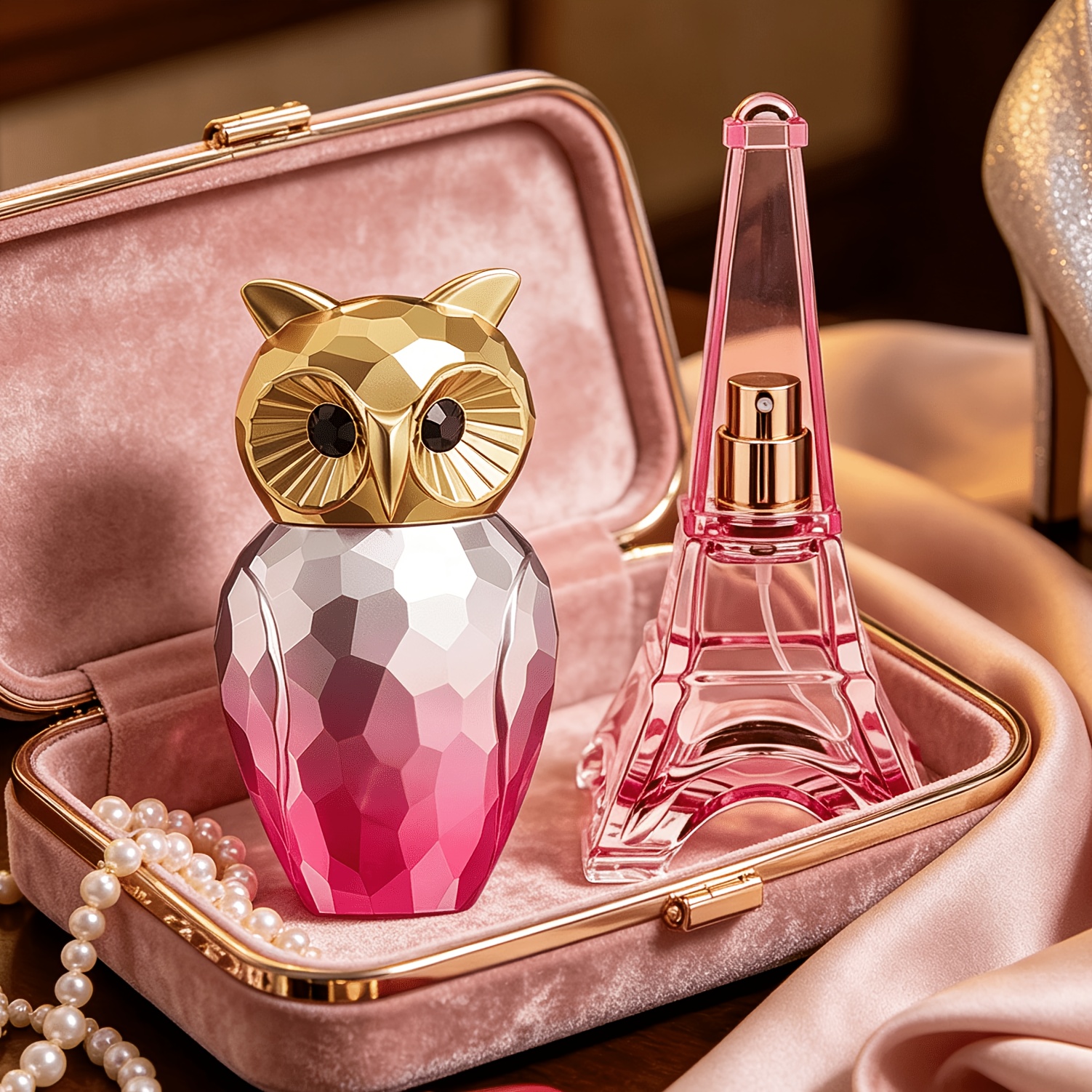 Image of 2pcs Pink Fantasy Perfume Set, Eau De Parfum, 100ml Aldehyde Floral Lemon Orange 30ml Wood Pear Grapefruit, Long Lasting Dates Evenings, Gift Girlfriend Bestie, Elegant Scent Women All Ages