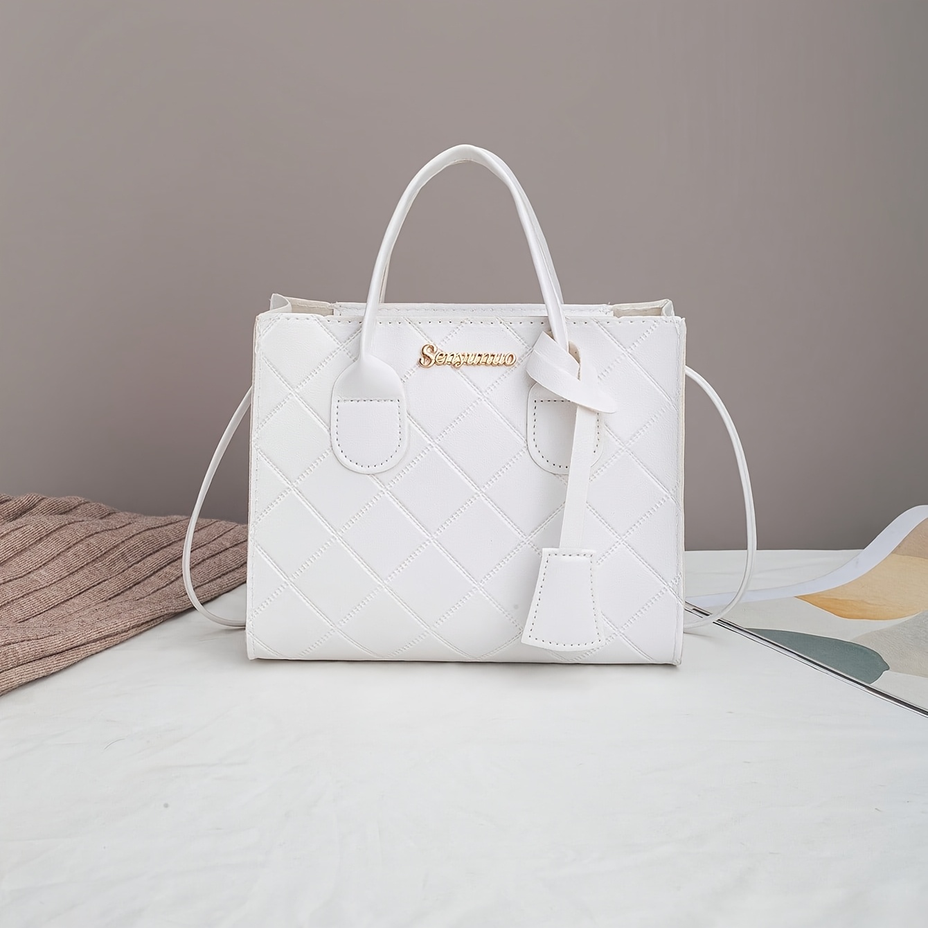 Bolso pequeño mini, un elegante bolso de mano para mujer, bandolera de color liso, adecuado para pasear y comprar