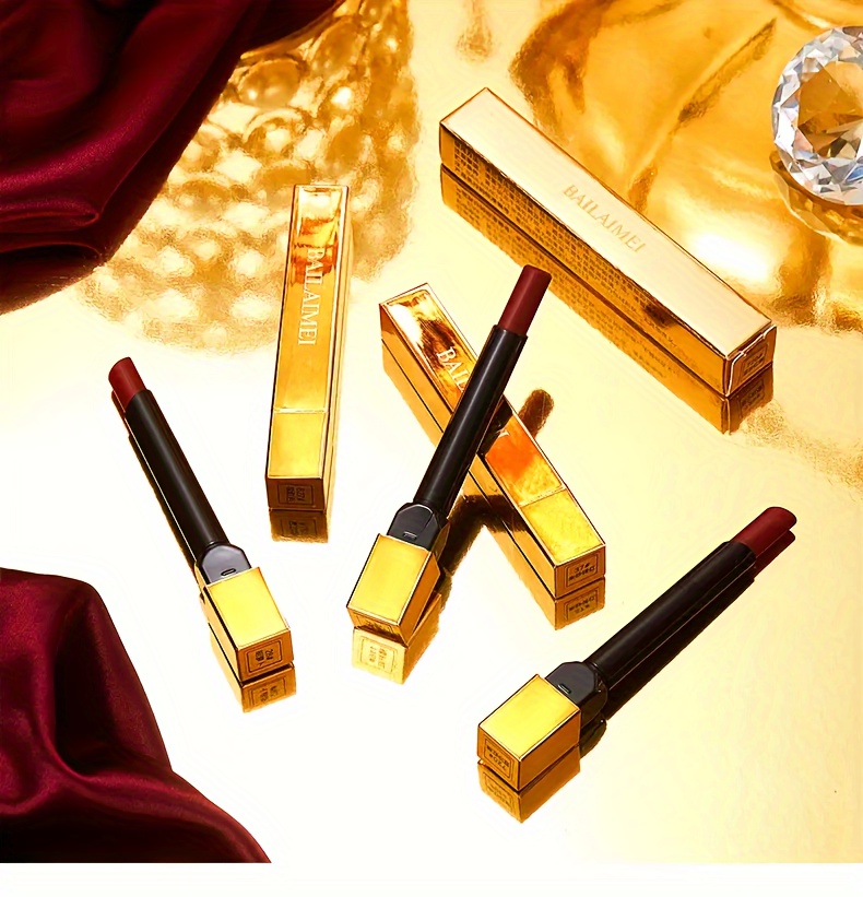 6pcs berry shade lipstick set long lasting waterproof formula perfect valentines gift in elegant details 5