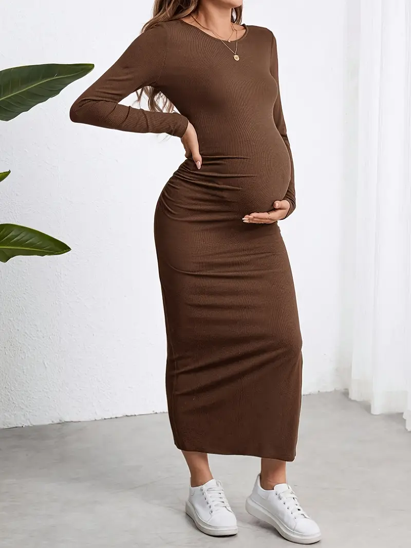 black long split maternity dress maternity bodycon - Temu Mauritius black long split maternity dress maternity bodycon - Temu Mauritius