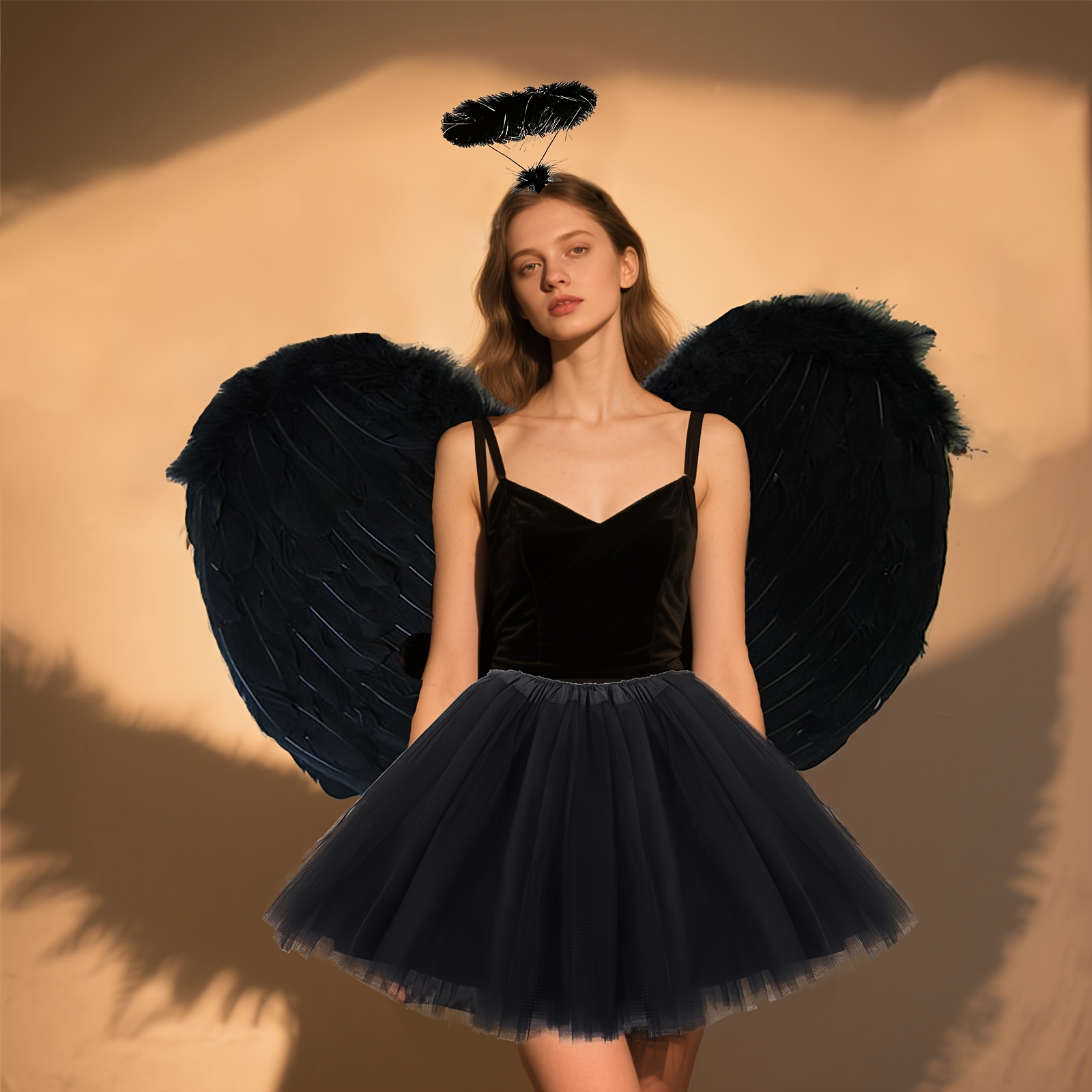 slim fit dress slacks Fallen Dark Angel Costume – Smiffys main image 0