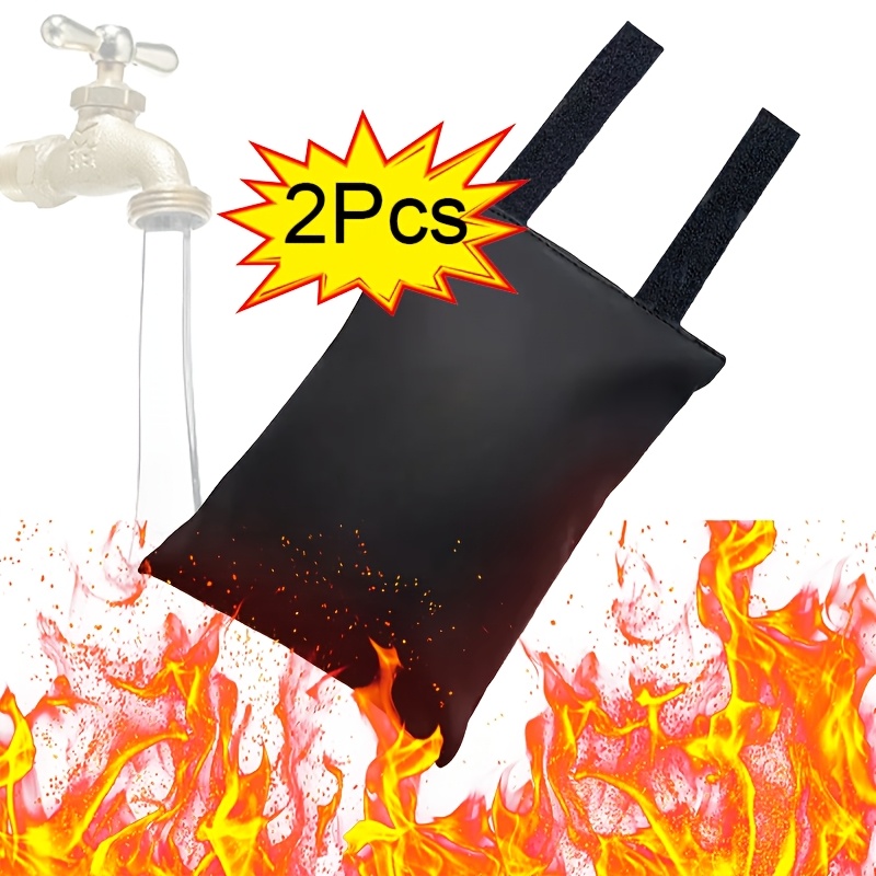 Image of 2pcs Outdoor Faucet Protective Covers, Anti-freezing, Winter Faucet Warmers, Easy To Remove, , Used