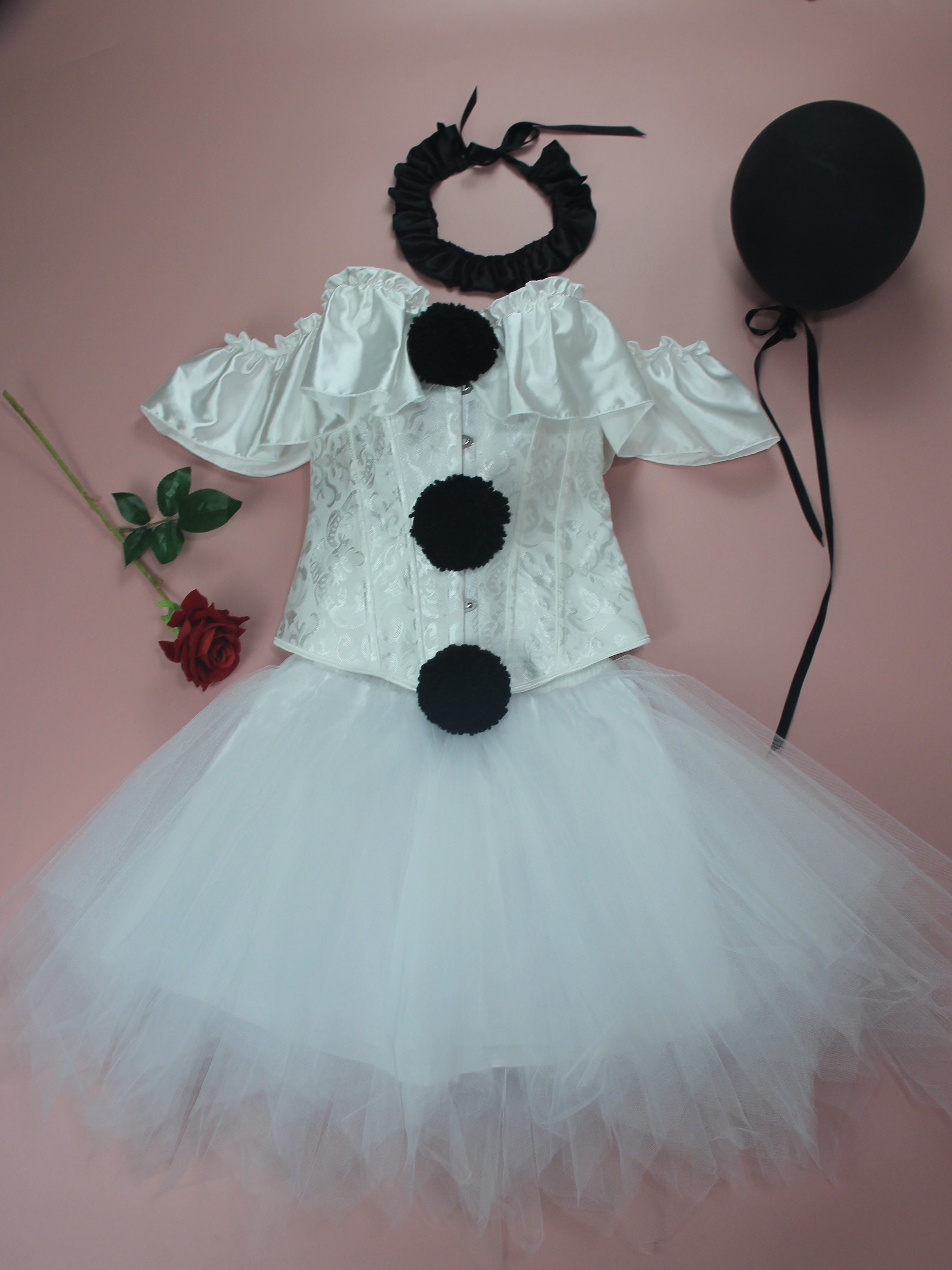 Déguisement femme années 80 rose fluo - PTIT CLOWN - kit complet avec t