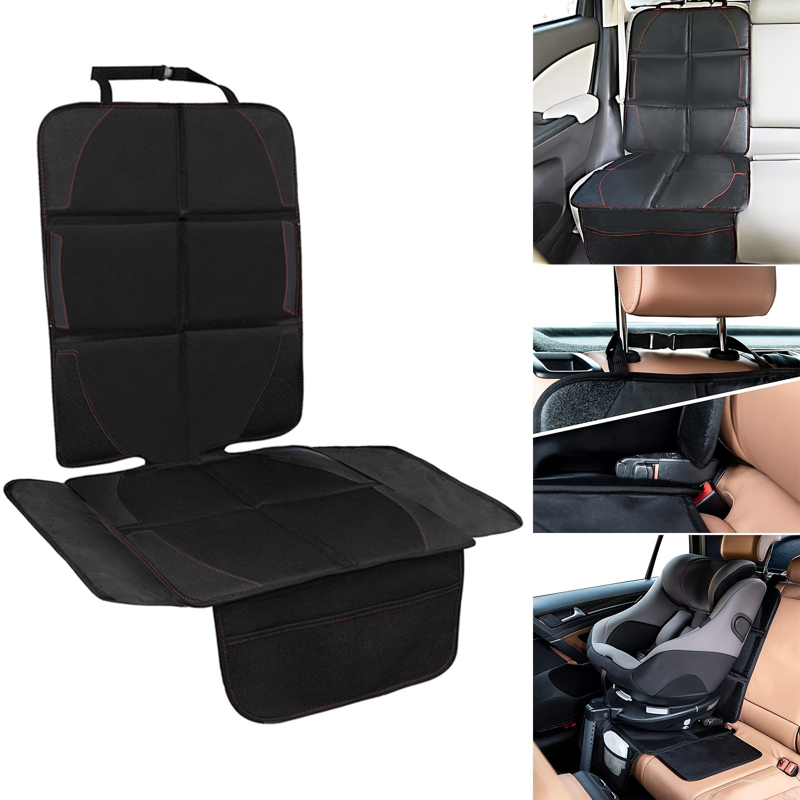 

Car Seat Protector, Seat Protection, Large Size Car Seat Protector, 600d Fabric Thick Padding And Storage Pockets, Adaptable