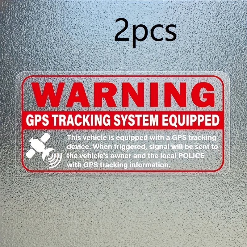 High-quality Self-adhesive Pvc Gps Tracking Warning Sticker - Waterproof Security Alarm Sticker, Suitable For Vehicle Windows And Doors, Anti-theft Warning Sign