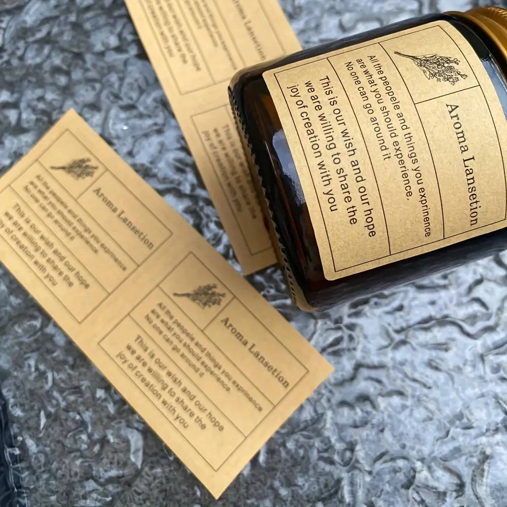 TEMU Customizable Paper Gift Tag Stickers With Logo - Suitable For Glass Jars, Handmade Crafts, Wedding Gifts, And Personalized Product Packaging,