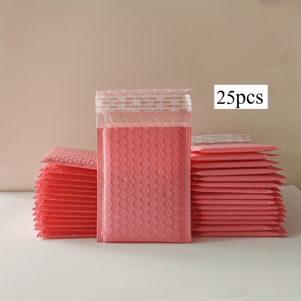 TEMU 25pcs Set, , Padded Polyethylene Bubble Mailers For Small Business Packaging, Shipping Envelopes, Padded Envelopes, Mailing Envelopes, Shipping