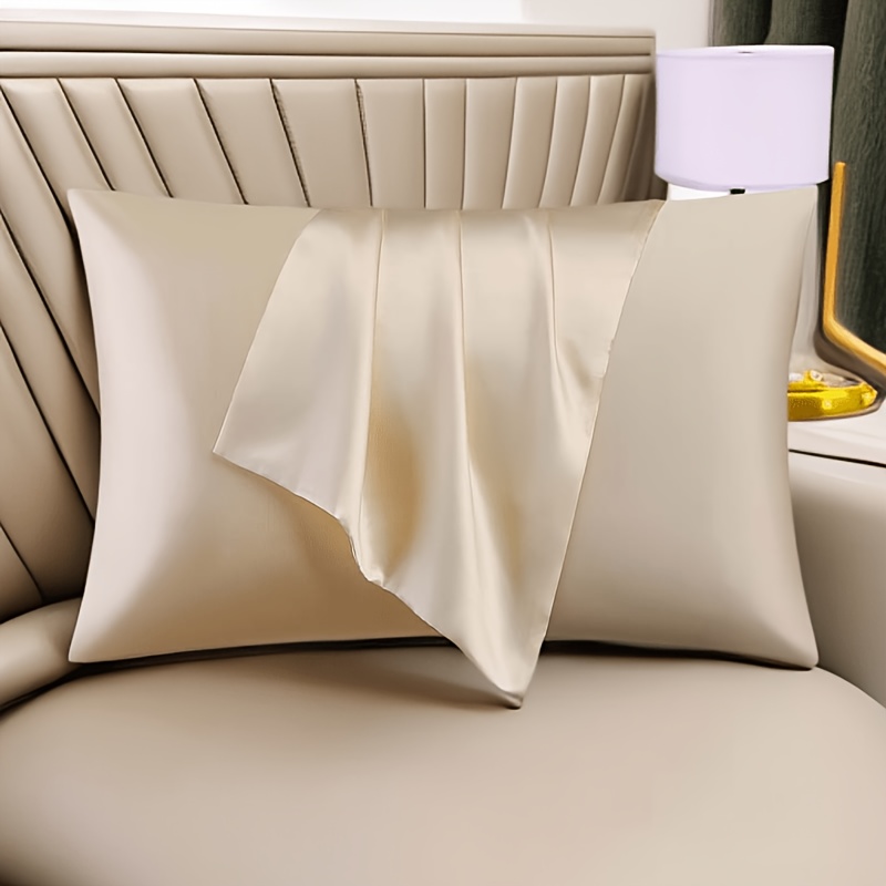 TEMU 2pcs Set Of Cooling Pillowcases, Satin Gradient Cool Pillowcases, Designed For Sweaty Individuals, Protecting Hair And Skin, Skin-friendly And