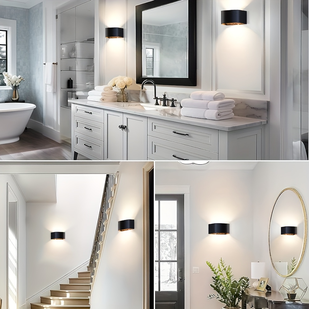 E-shop [2 Stück] Akku-Wandlampe für den Innenbereich mit Bewegungssensor, Fernbedienung, 3 Farben, Wandlicht, LED-Wandleuchte für den Innenbereich mit