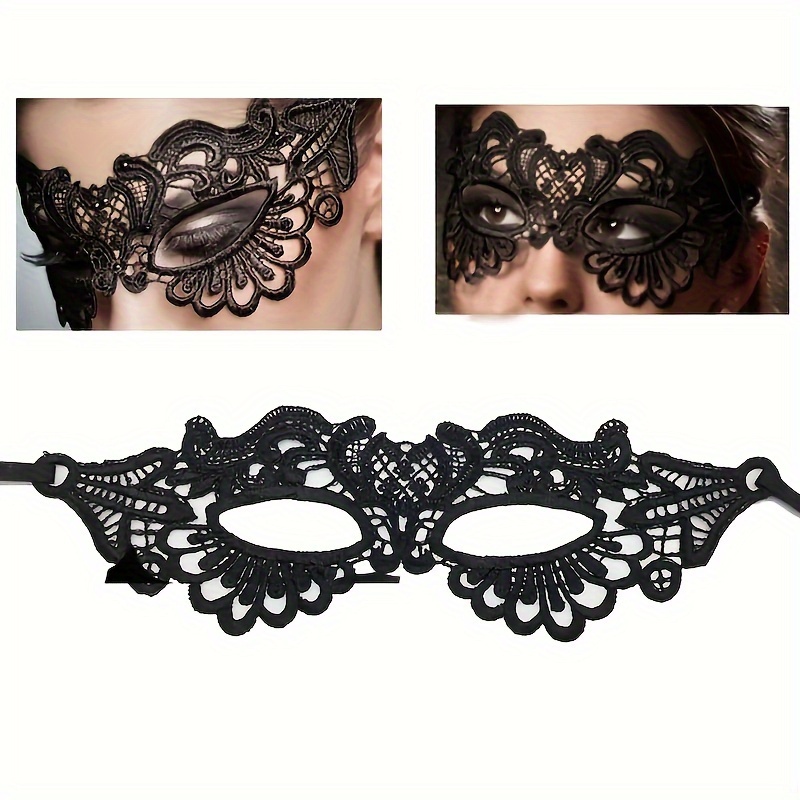 2pcs Black and White Lace Masquerade Eye Masks