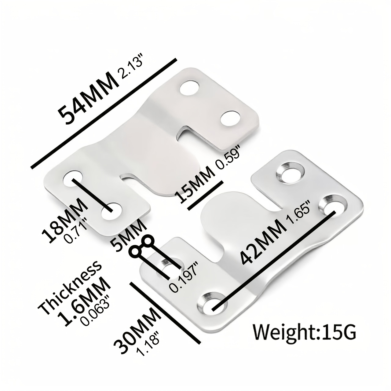 flush mount bracket with screws 6 sets hanging   kit interlocking heavy duty photo   picture hangers art gallery wall mount hardware stainless steel bracket