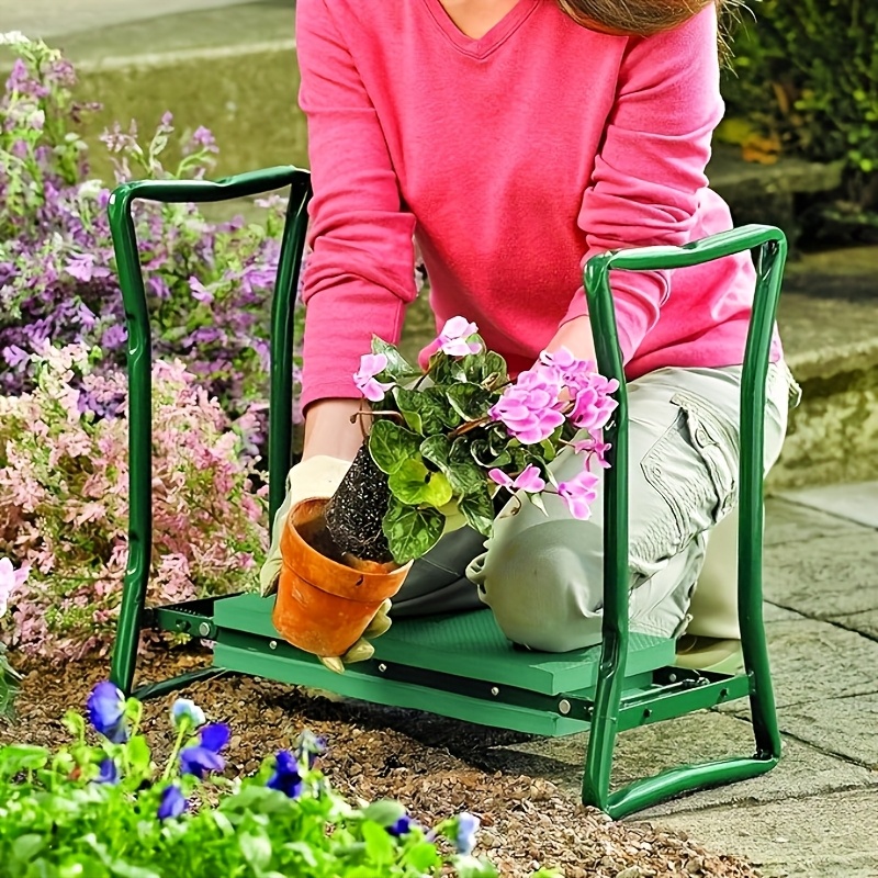 foldable garden kneeler eva soft knee pads non slip design