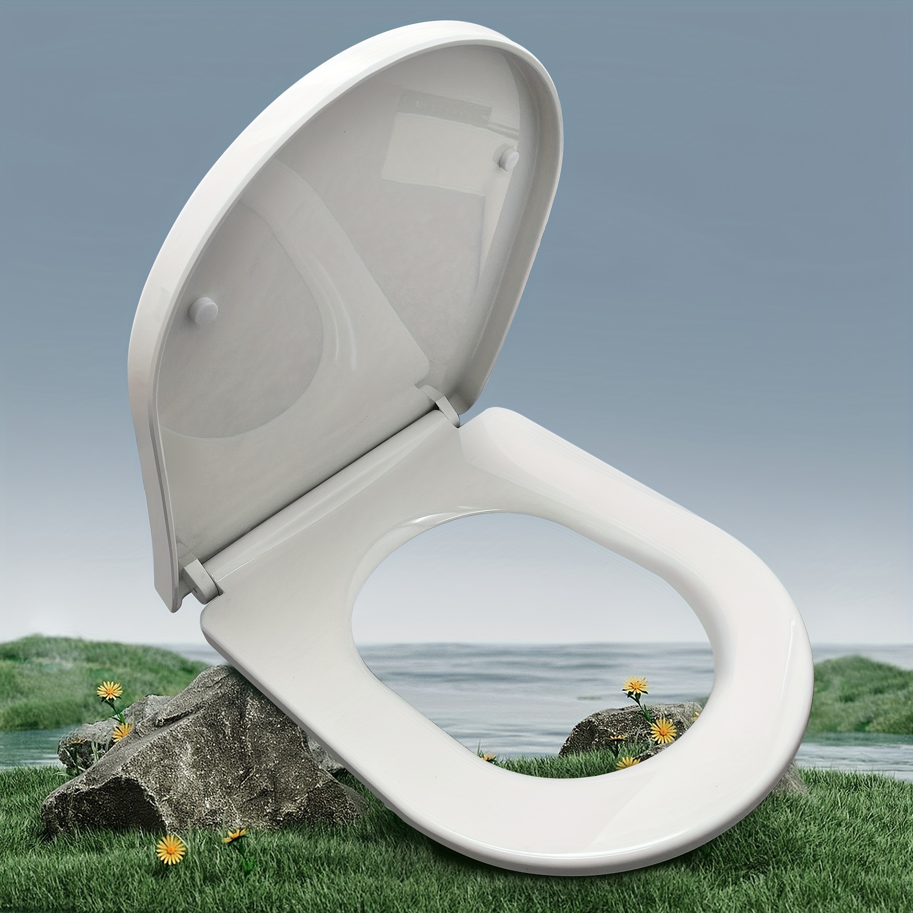 

Taitao Contemporary Toilet Lid - Fit, , No Battery