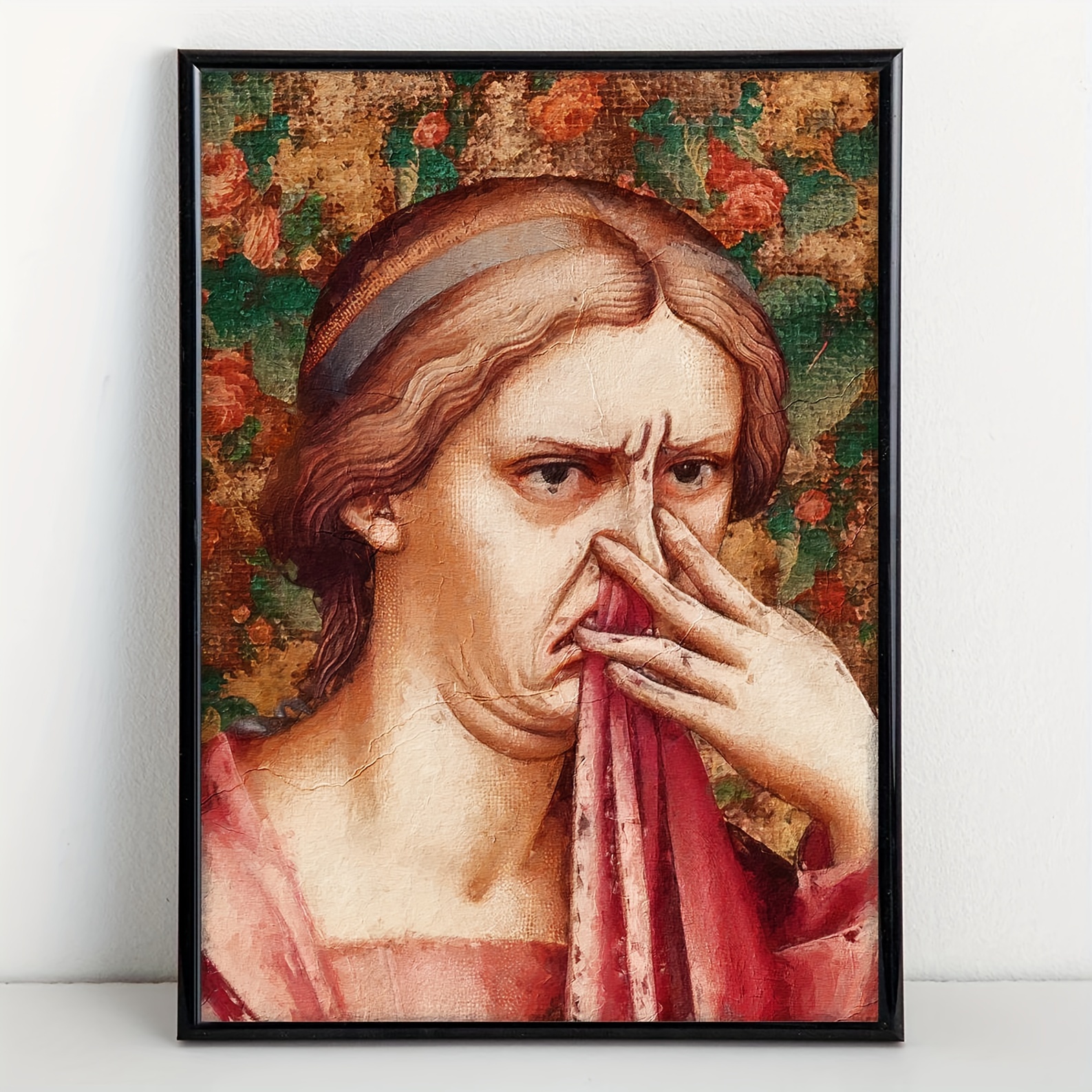 

1pc Unframed Canvas Poster, Funny Bathroom Art Painting, Canvas Wall Art, Artwork Wall Painting For Gift, Bedroom, Office, Living Room, Cafe, Bar, Wall Decor, Home And Dormitory Decoration
