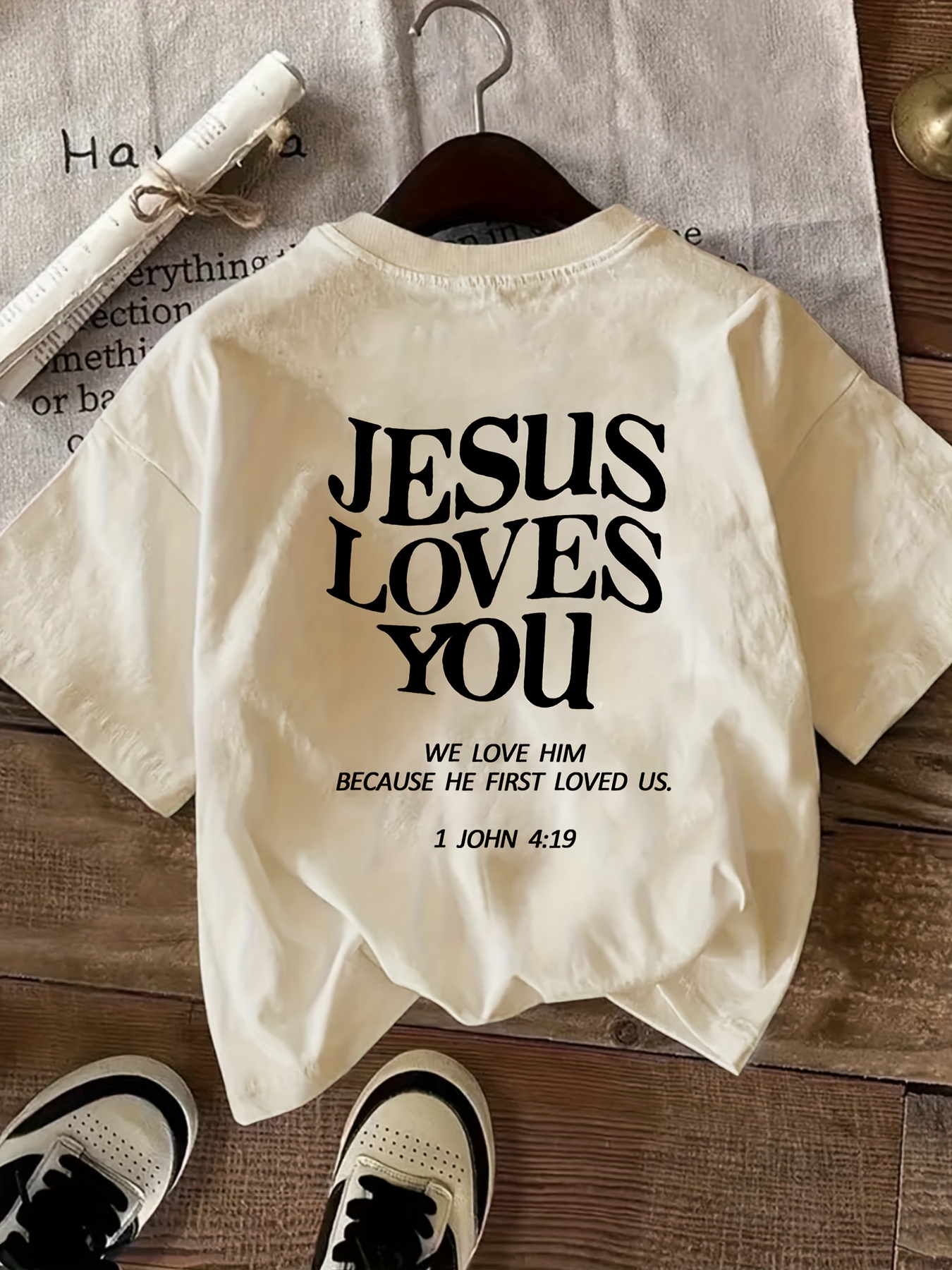 new 2026 spring summer womens round neck letter print fashion summer short sleeve casual jesus   you round neck short sleeve t shirt summer casual tee