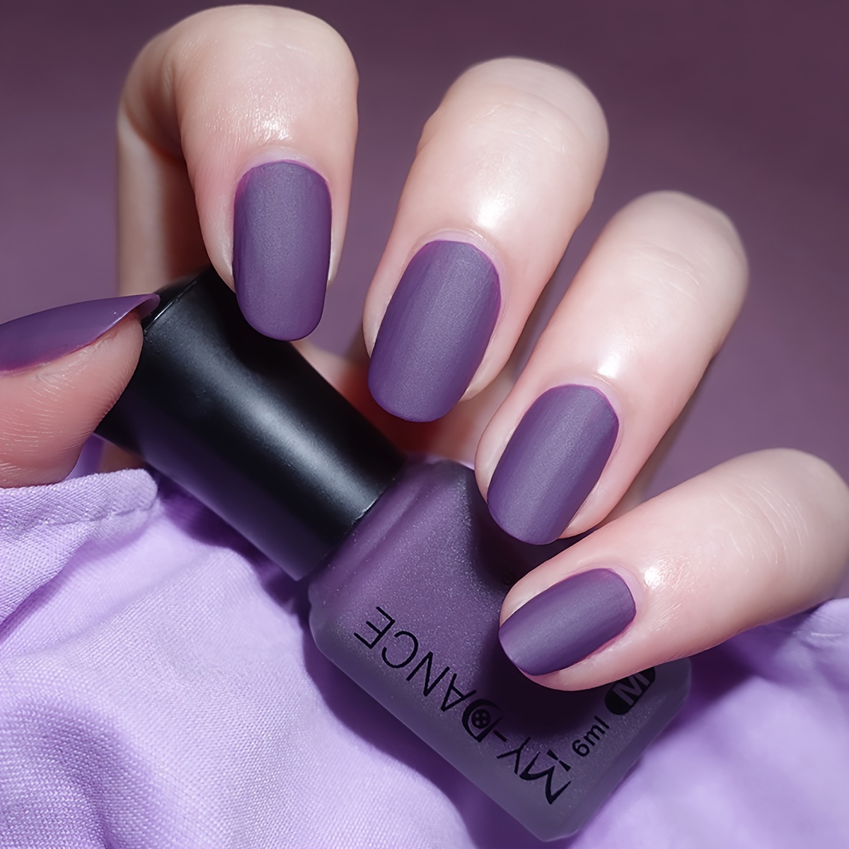 grape purple matte nail polish velvet non bake womens Temu Canada