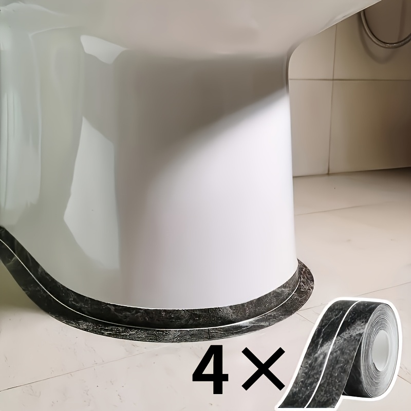 Image of 4-roll Self-adhesive Pvc Caulk Tape, , Durable Sealant, Suitable For Bathrooms, Kitchens, Countertops - For Home Renovation And Bathroom Sealing | Easy-to-use Tape | Pvc Caulk Tape