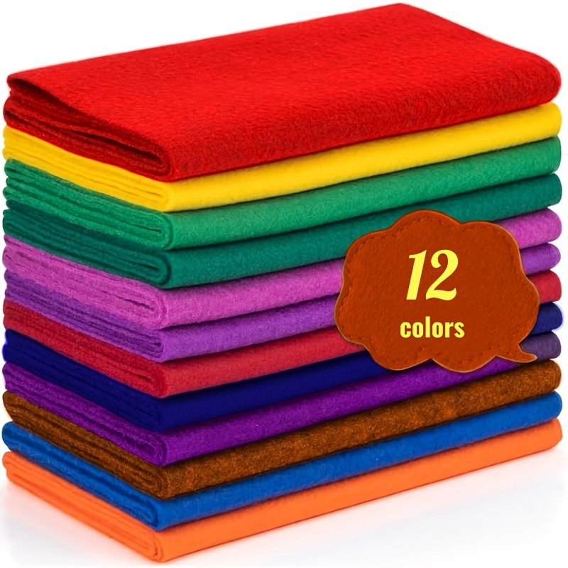 TEMU 12 Colors Soft Non-woven Felt Fabric Sheets - 8x35 Inch Suitable For Handmade Crafts, Diy Sewing, Pre-cut Laser-cut Felt Cloth With 150d Density