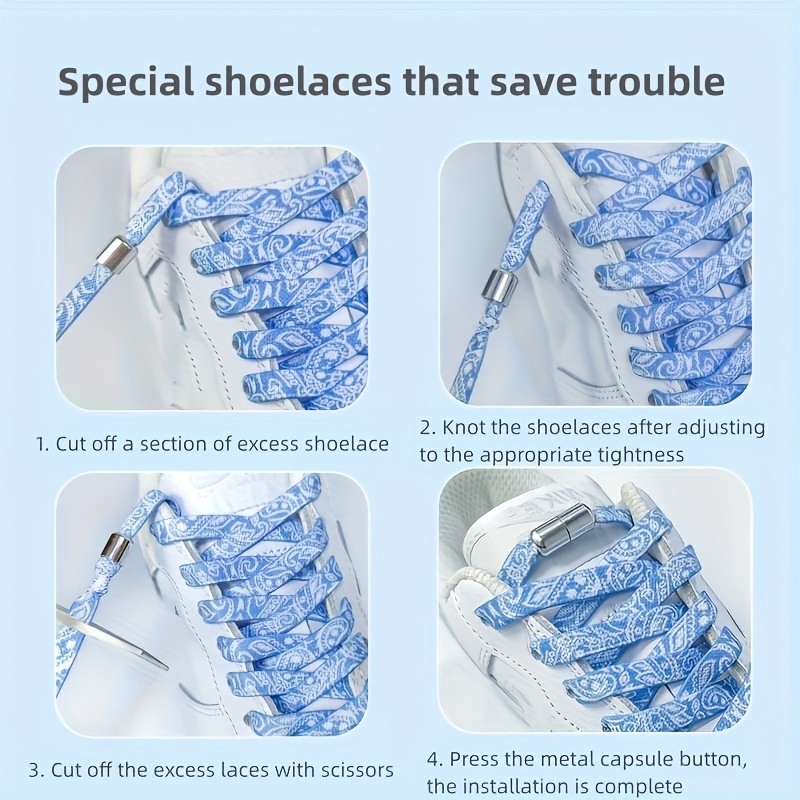 1Pair Lazy Shoe Laces Buckle, No Tie High Stretch Elastic Shoelaces, Adults, Easy To Wear And Release
