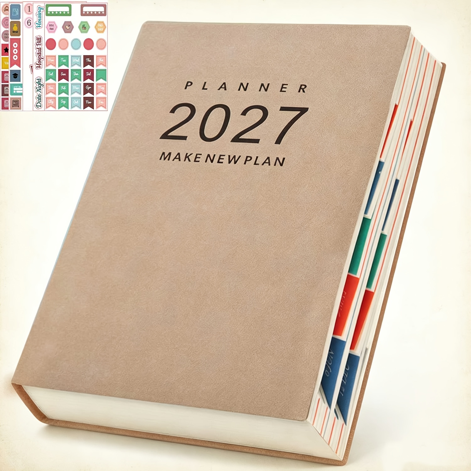 TEMU 4 options de couleurs disponibles : Agenda A5 à couverture souple, Nouveau journal calendrier 2027, 400 pages. Agenda de de l'autodiscipline,