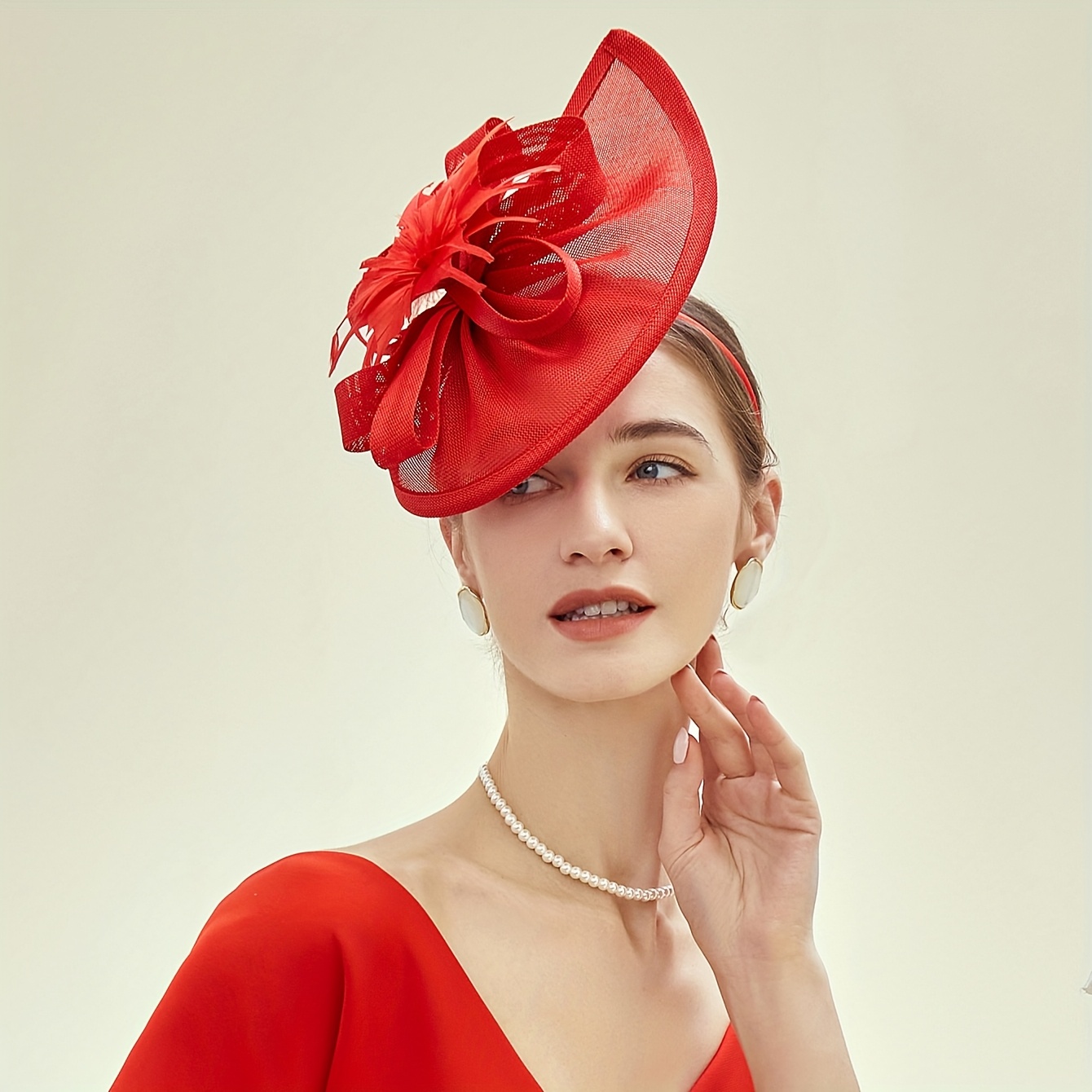 tea party fascinator hat women headwear derby pillbox church  display picture 2