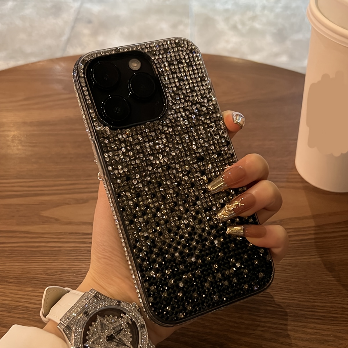 Für IPhone 16 15 14 13 12 11 Pro Max Luxus Bling Rhinestone Stoßfest Fall